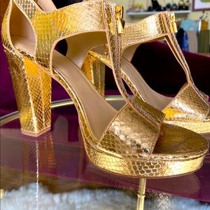 Michael Kors Gold Zip Heels